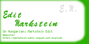 edit markstein business card